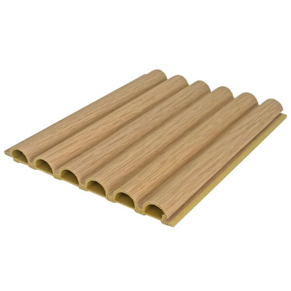 159liuyuanban-3-kaobei Indoor WPC 150 Six Semicircular Fluted Panels-B004-Moisture Resistant Wall Design with Thermal Insulation