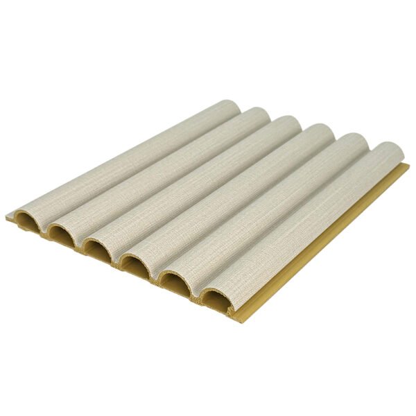 159liuyuanban-4-kaobei Indoor WPC 150 Six Semicircular Fluted Panels-B004-Moisture Resistant Wall Design with Thermal Insulation